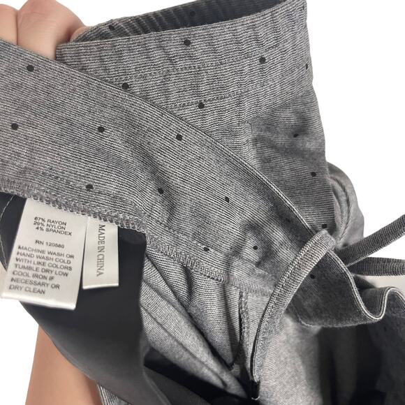 Amanda + Chelsea Women's Plus Size 18W Grey Polka Dot Pull On Career Dress Pants - Picture 8 of 11